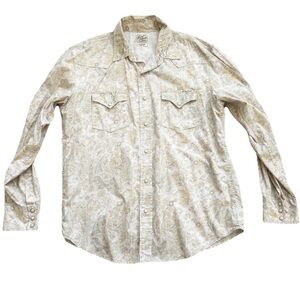 LUCKY BRAND VINTAGE Men's Paisley Shirt Size XL WESTERN RODEO COWBOY